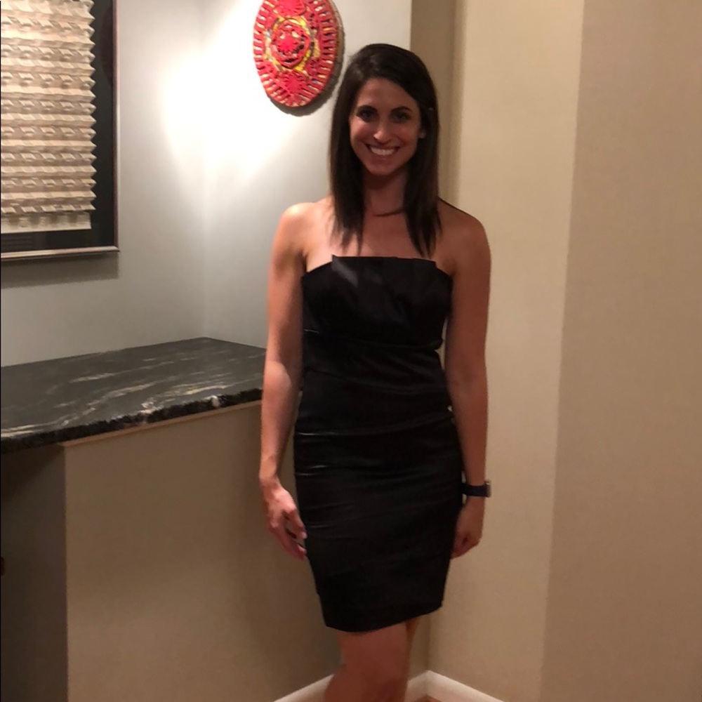 Black strapless cocktail dress size 00